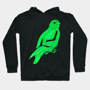 Eco peregrine falcon in zentangle art ecopop Hoodie